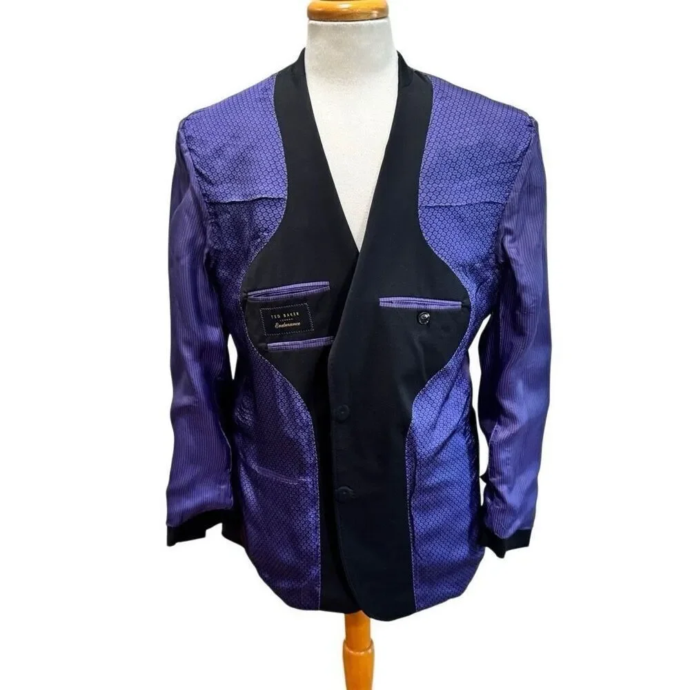 Ted Baker Endurance Jones Black 2 Button Blazer. Size 42R